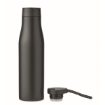 Gourde en acier avec couvercle magnétique 600 ml Inox Magnet couleur noir huitième vue