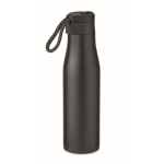 Gourde en acier avec couvercle magnétique 600 ml Inox Magnet couleur noir