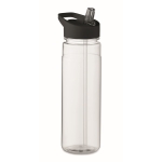 Gourdes personnalisées avec embout pliable coloré 650 ml Festival RPET couleur noir