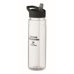 Gourdes personnalisées avec embout pliable coloré 650 ml Festival RPET couleur noir vue principale