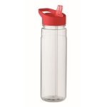 Gourdes personnalisées avec embout pliable coloré 650 ml Festival RPET couleur rouge