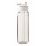 Gourdes personnalisées avec embout pliable coloré 650 ml Festival RPET couleur blanc