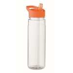 Gourdes personnalisées avec embout pliable coloré 650 ml Festival RPET couleur orange