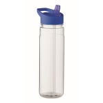 Gourdes personnalisées avec embout pliable coloré 650 ml Festival RPET couleur bleu roi