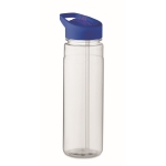 Gourdes personnalisées avec embout pliable coloré 650 ml Festival RPET couleur bleu roi deuxième vue