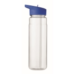 Gourdes personnalisées avec embout pliable coloré 650 ml Festival RPET couleur bleu roi sixième vue