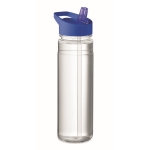 Gourdes personnalisées avec embout pliable coloré 650 ml Festival RPET couleur bleu roi huitième vue