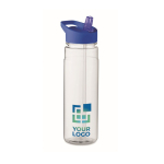 Gourdes personnalisées avec embout pliable coloré 650 ml Festival RPET vue avec zone d'impression