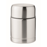 Pot en acier avec couvercle à visser avec logo 800 ml Inox Lunch couleur argenté mat