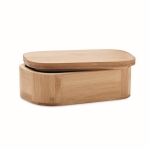 Petite lunch box en bambou avec séparateur amovible 650ml Bali Small couleur bois troisième vue