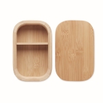 Petite lunch box en bambou avec séparateur amovible 650ml Bali Small couleur bois septième vue