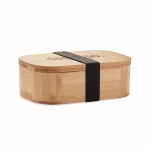 Petite lunch box en bambou avec séparateur amovible 650ml Bali Small couleur bois vue principale
