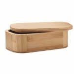 Grande lunch box 1L en bambou avec séparateur amovible Bali Large couleur bois troisième vue