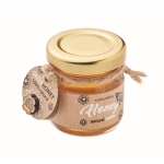 Pot de miel de fleurs sauvages personnalisable 50g WildFlower couleur bois