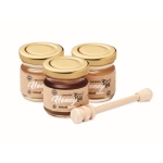 Sélection de 3 pots de miel avec distributeur et graines 50g Diverse couleur bois deuxième vue