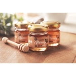 Sélection de 3 pots de miel avec distributeur et graines 50g Diverse couleur bois vue d'ambiance principale