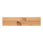 Dessous de plat pliant en forme de croix en bambou Bamboo couleur bois cinquième vue