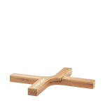 Dessous de plat pliant en forme de croix en bambou Bamboo vue avec zone d'impression