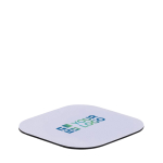 Sous-verres blanc à imprimer coloré avec base en caoutchouc Sublim vue avec zone d'impression