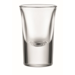 Petits verres publicitaires avec logo réutilisables de 28 ml Liquor couleur transparent