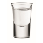 Petits verres publicitaires avec logo réutilisables de 28 ml Liquor couleur transparent deuxième vue