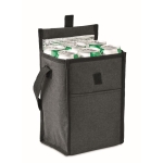 Sac isotherme recyclé avec poche et capacité de 3 L Taranaki RPET couleur noir deuxième vue