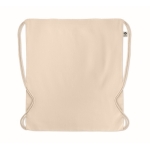 Sac cordons personnalisé en coton bio 140 g/m2 Cotton Natural couleur beige deuxième vue