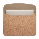 Housse de liège pour PC avec rabat à fermeture magnétique 14” Cork couleur beige deuxième vue