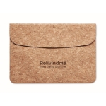 Housse de liège pour PC avec rabat à fermeture magnétique 14” Cork couleur beige deuxième vue principale