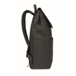 Sac à dos pour ordinateur de 15´´ avec poches et rabat aimanté RPET couleur noir quatrième vue