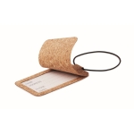Etiquette de bagage en liège personnalisé avec logo Cork couleur beige
