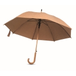 Parapluie automatique original en liège et bambou Ø104 Auto Cork couleur beige troisième vue