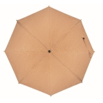 Parapluie automatique original en liège et bambou Ø104 Auto Cork couleur beige quatrième vue