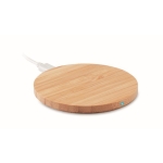 Chargeur sans fil Natura Ultra simple et rond en bambou Natura Ultra couleur bois