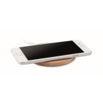 Chargeur sans fil Natura Ultra simple et rond en bambou Natura Ultra couleur bois troisième vue