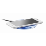 Petit chargeur de téléphone portable rond et lumineux LightPad Ultra couleur blanc quatrième vue
