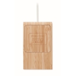 Chargeur 10W en bambou avec support pour smartphone Valley couleur bois cinquième vue