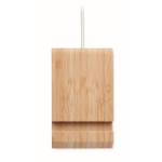 Chargeur 10W en bambou avec support pour smartphone Valley couleur bois sixième vue