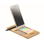 Ensemble de bureau en bambou personnalisé téléphone-clips-notes Allin couleur bois deuxième vue principale