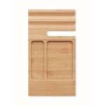 Ensemble de bureau en bambou personnalisé téléphone-clips-notes Allin couleur bois quatrième vue