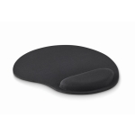 Tapis de souris avec repose poignet en néoprène pour la publicité Ergo couleur noir