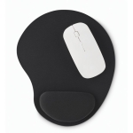 Tapis de souris avec repose poignet en néoprène pour la publicité Ergo couleur noir quatrième vue