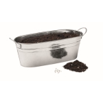 Pot en zinc personnalisé avec 3 graines différentes Mix Seeds couleur argenté mat deuxième vue