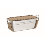 Pot en zinc personnalisé avec 3 graines différentes Mix Seeds couleur argenté mat huitième vue