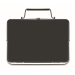 Mallette barbecue personnalisable avec grille en acier Mini BBQ To Go couleur noir cinquième vue