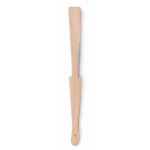 Éventail arc-en-ciel en bois avec tissu polyester Rainbow Fan couleur multicolore troisième vue