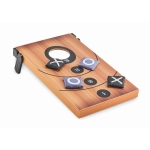 Double jeu de lancer de sacs et morpion Duo SandBag et TicTacToe couleur bois