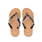 Tongs de plage personnalisées en liège et EVA, taille 36-39 Phuket vue avec zone d'impression