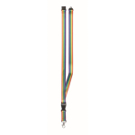 Cordon RPET arc-en-ciel avec boucle et fermoir de sécurité Rainbow couleur multicolore deuxième vue