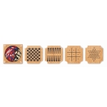 4 sous-verres avec jeux de société intégrés Cork Game couleur bois huitième vue